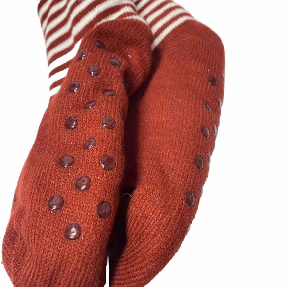 Cozy Reading Warm Long Slipper Style Socks With Grips On Bottom New Women’s - Picture 5 of 6